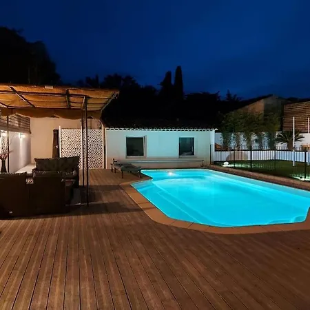 酒店 Superbe Maison A 100 M De La Mer-piscine-jacuzzi